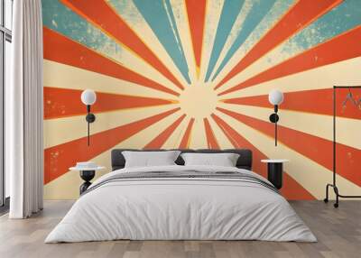 Sunburst pattern with an abstract radial gradient background
 Wall mural