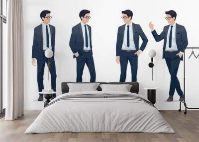 Businessman in suit - male Wall mural