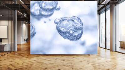 Air bubbles in clear water, seamless textures creating a fresh underwater ambiance, minimalist backdrop enhancing brightness and clarity, ideal for vibrant settings Wall mural