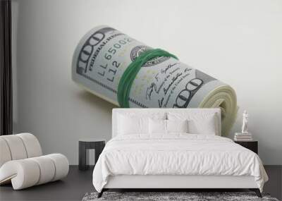 Rounded hundred dollar bill Wall mural