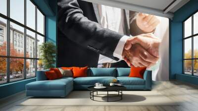 businessman handshake for teamwork of business merger and acquisition	 Wall mural