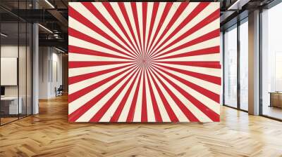 background pattern sunburst red White starburst sun vintage grunge burst retro light design paper texture distressed circus abstract  Wall mural