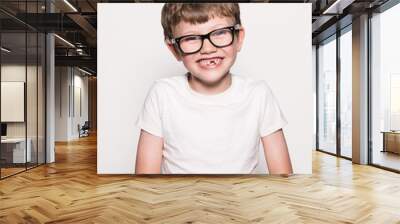 Boy on White Background Wall mural