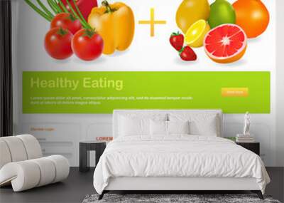 Website template design Wall mural