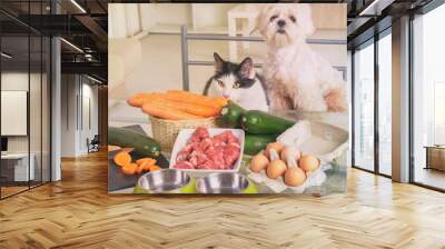 Preparing natural food for pets Wall mural