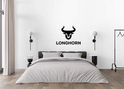 Longhorn logo design Wall mural