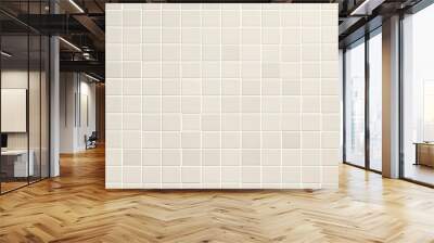 A wall of light brown and beige tiles
 Wall mural