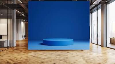 Blue display stand for merchandise
 Wall mural