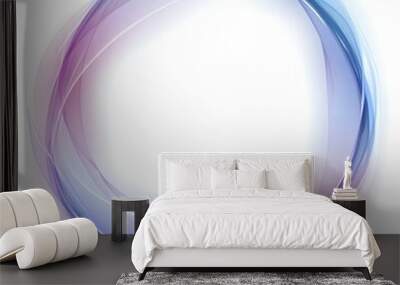 Design elements wave of many purple lines circle ring abstract vertical wavy stripes on white background isolated vector illustration eps 10 colourful waves with lines created using blend tool
 Wall mural