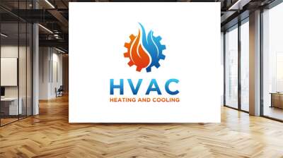 HVAC logo design, heating ventilation and air conditioning, HVAC logo. Wall mural