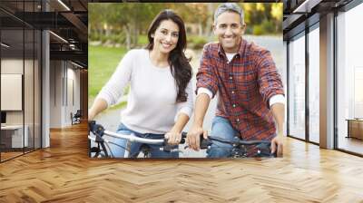 Couple On Cycle Ride In Countryside Wall mural