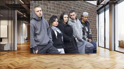 Gang Of Youths Leaning On Wall Wall mural