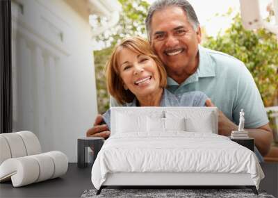 senior couple relaxing in garden Wall mural