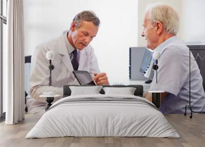 senior patient having consultation with doctor in office Wall mural