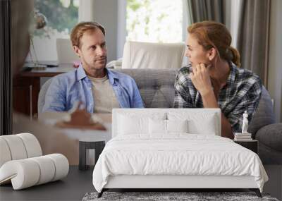 Young couple having counselling Wall mural