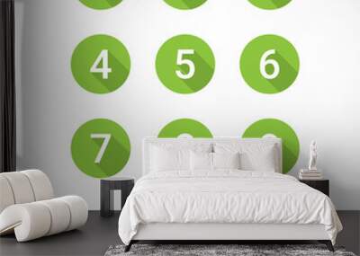 Set of 0-9 numbers Wall mural