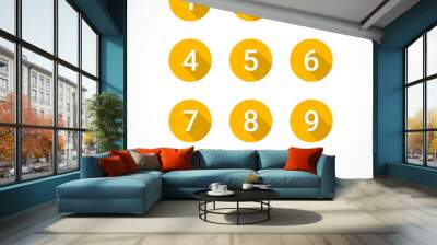 Set of 0-9 numbers Wall mural