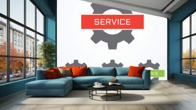 Set of service icons Wall mural