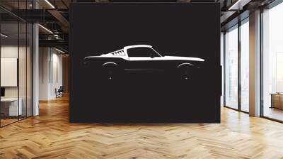 Vector muscle car silhouette Wall mural