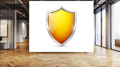 Vector orange shield Wall mural