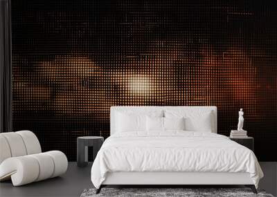 A silhouette of An abstract digital background with binary code and AI algorithms running in the background Wall mural