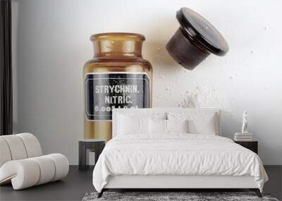 Glasflasche mit Aufschrift: Strychnin Wall mural