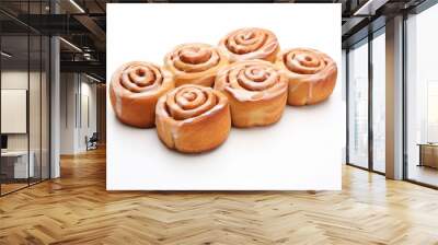 Indulge in Deliciousness: Gourmet Cinnamon Rolls in Irresistible Presentation Generative AI Wall mural