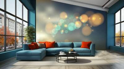 abstract background with bokeh lights and stars Wall mural