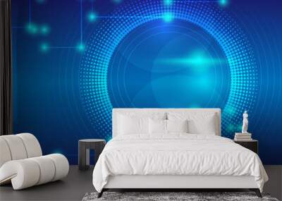 abstract line background with  technology concept  vector backgr Wall mural