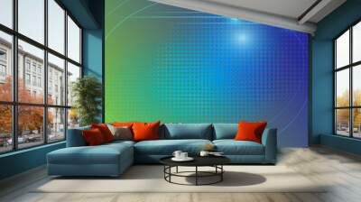 abstract  technology halftone dot  curve vector background Wall mural