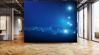 abstract technology line vector background Wall mural