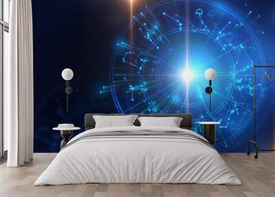 Astrology and alchemy sign background illustration Wall mural