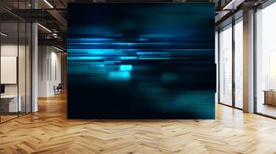 blue geometric  shape abstract technology background Wall mural