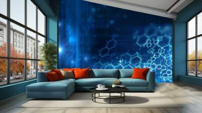 chemical science background illustration Wall mural