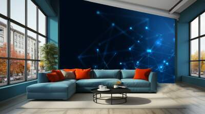 geometric fragment abstract technology background Wall mural