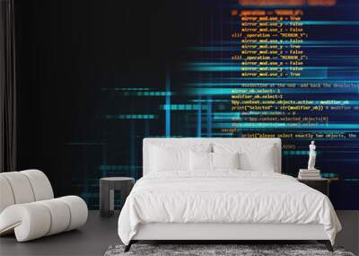 Programming code abstract technology background of software deve Wall mural