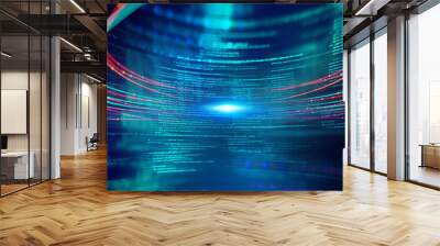 Programming code abstract technology background of software developer and  Computer script 3d illustration Wall mural