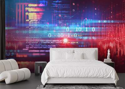 Programming code abstract technology background of software developer and  Computer script Wall mural