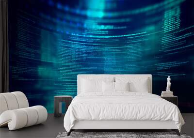 Programming code abstract technology background of software developer and  Computer script Wall mural