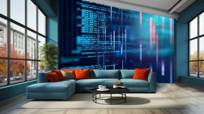 Programming code abstract technology background of software developer and  Computer script Wall mural