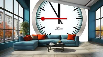 Swiss station clock - vector Wall mural