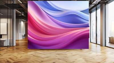 Aesthetic duotone wavy yellow and  blue futuristic gradient Wall mural