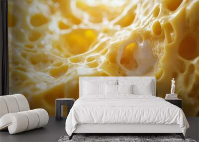 Cheese textured closeup dairy product for cooking Wall mural