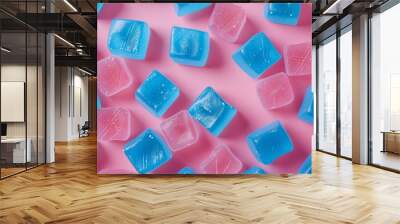 Pattern Jelly gum candy sweet with sugar snack for party time pattern background Wall mural