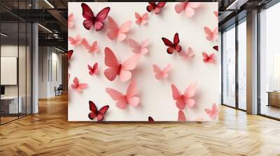 Seamless butterfly abstract pattern earthy color Wall mural