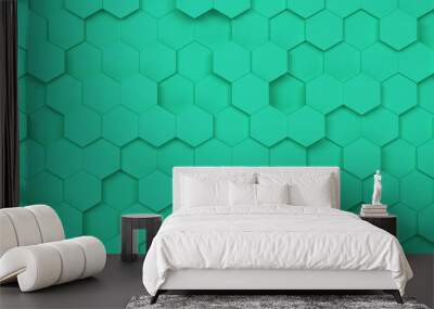 Abstract hexagon background Wall mural