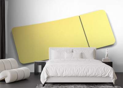 Blank airplane or event ticket mockup Wall mural