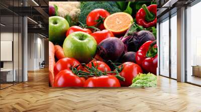 Assorted raw organic vegetables Wall mural