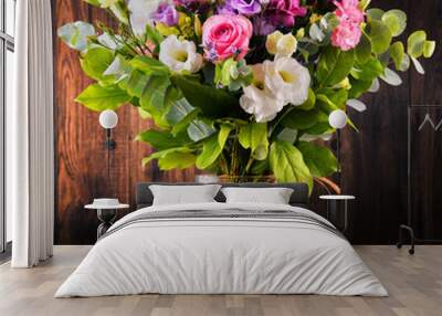 Composition with bouquet of flowers Wall mural