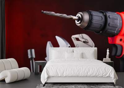 Different kinds of hardware tools Wall mural